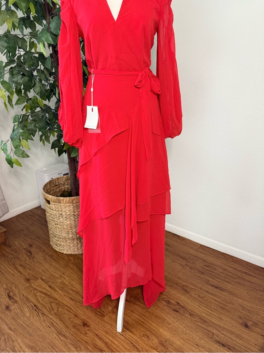 NWT REVOLVE C/MEO Collective Heart Breaker Maxi Dress Red Size XS - Picture 7 of 12